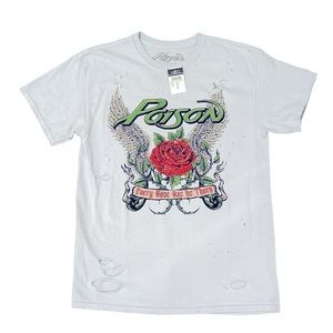 Poison Light Blue Band Tee Shirt